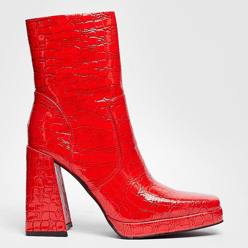 ISO Nasty Gal red croc boots !!